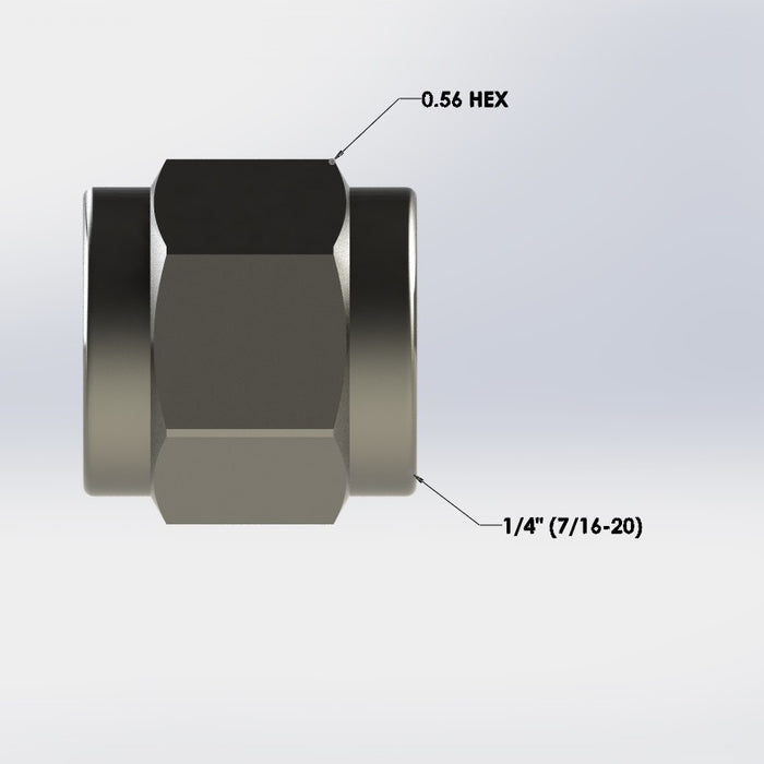 3196:  1/4″ Swivel Nut – Stainless Steel
