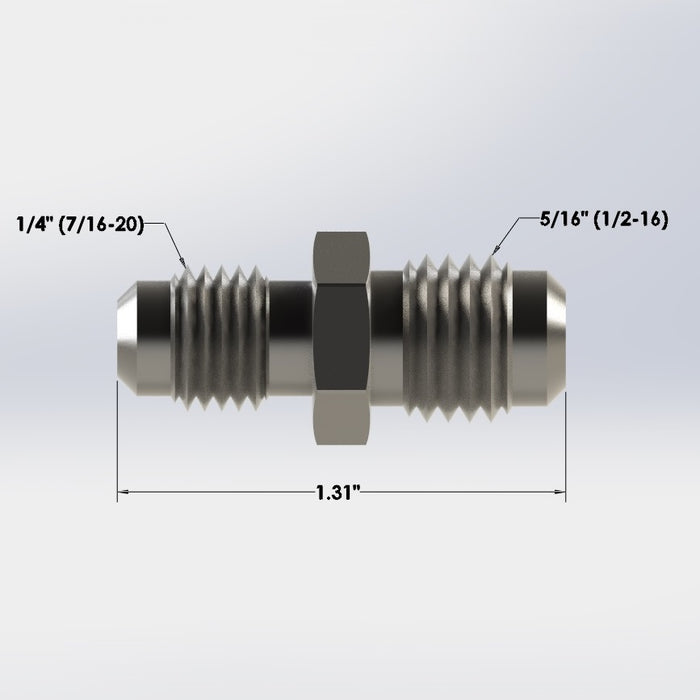 3002:  1/4″ Male Flare to 5/16″ Male Flare Adapter