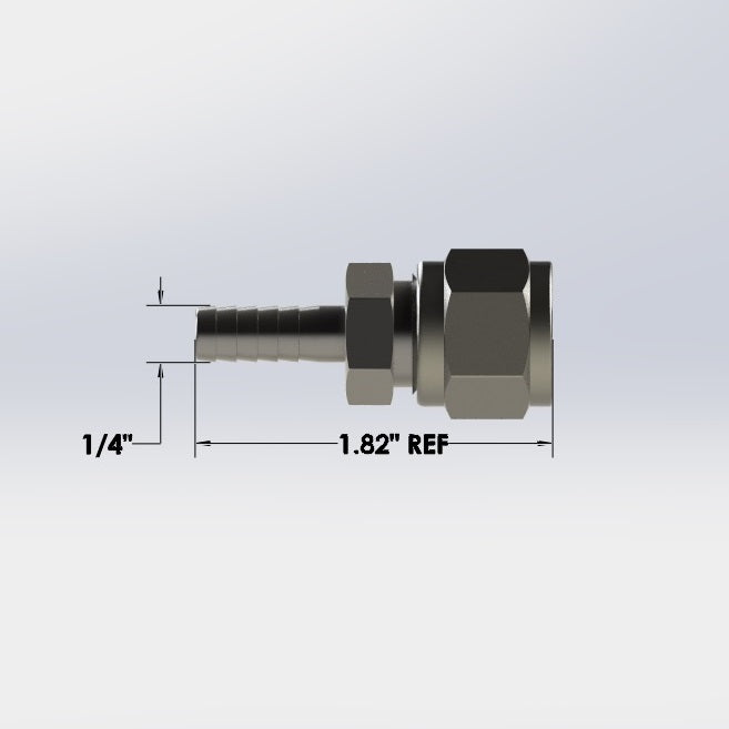 7041: 3/8" OD Tube Compression to 1/4" Barb