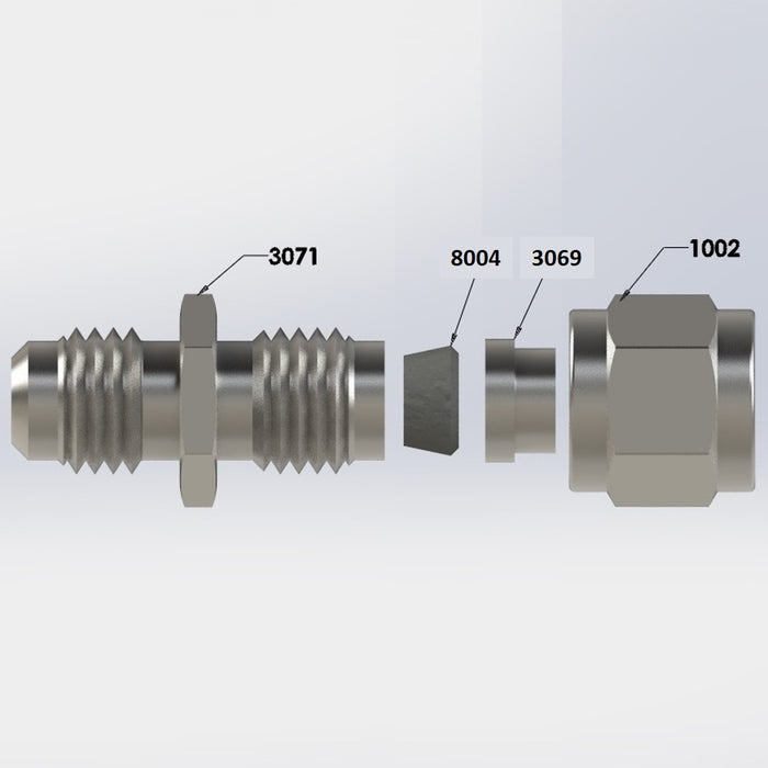 7043: 5/16" Compression to 1/4" OD Smooth Tubing