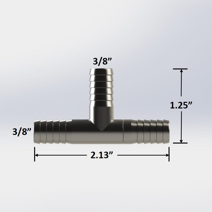 9007:  3/8″ Barbed Tee