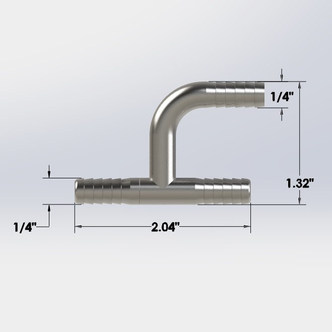 9089: 1/4″ Barbed Y-Tee