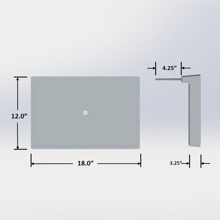 12"x18" Cold Plate:  8 Product Lines, Bumped Tubes, Milled Edge