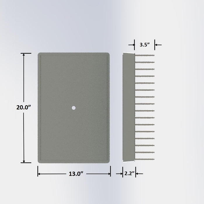 13"x20" Cold Plate:  8 Product Lines, Bumped Tubes, Milled Edge