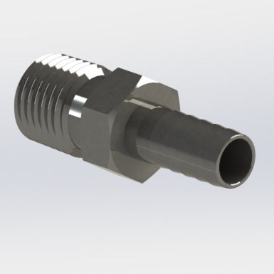 3361:  1/4" Male NPT to 5/16" Barb Adapter