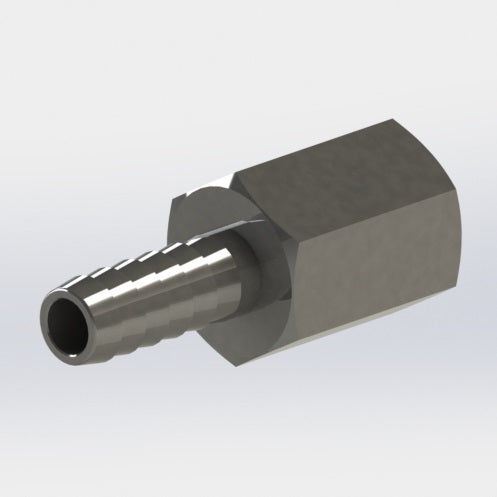 1/4" ID Barb X 1/8" Female NPT Straight Hose Fitting – Brass, Water Oil Gas, Taiwan