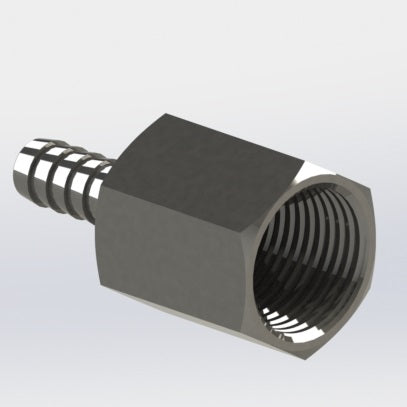 3427:  3/8" Female NPT to 1/4" Barb Adapter