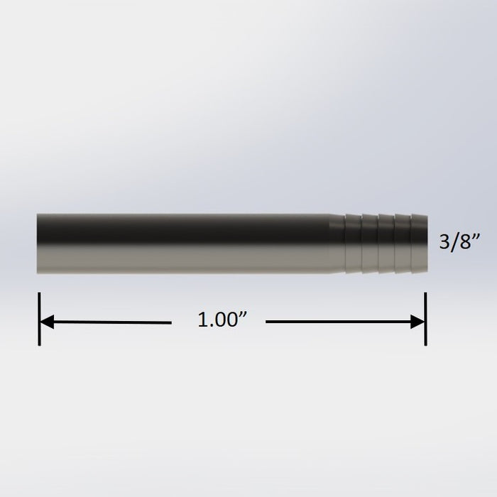 4013-19:  3/8" Barbed Tube, 1.00" Long