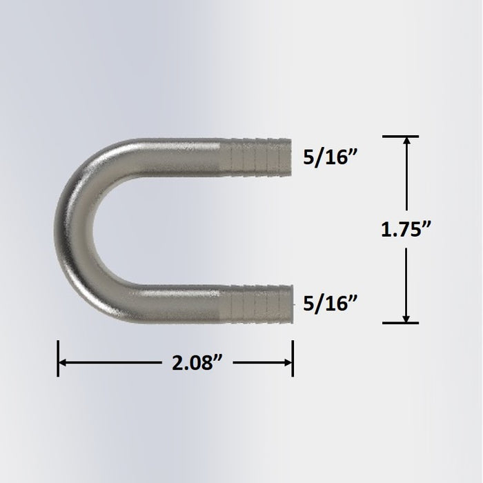 4108:  5/16" Barbed Ubend