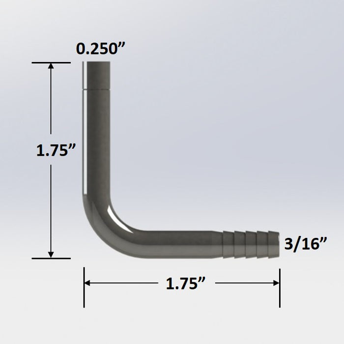 4180:  3/16" Barb to 1/4" Quick Disconnect Elbow