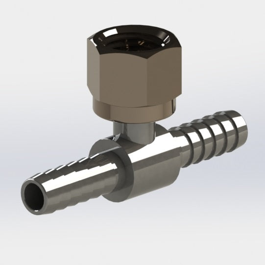 7044 1 4 Barb Tee To 1 4 Female Flare Swivel Fittings Inc 7044-1-4-barb-tee-to-1-4-female-flare-swivel-fittings-inc
