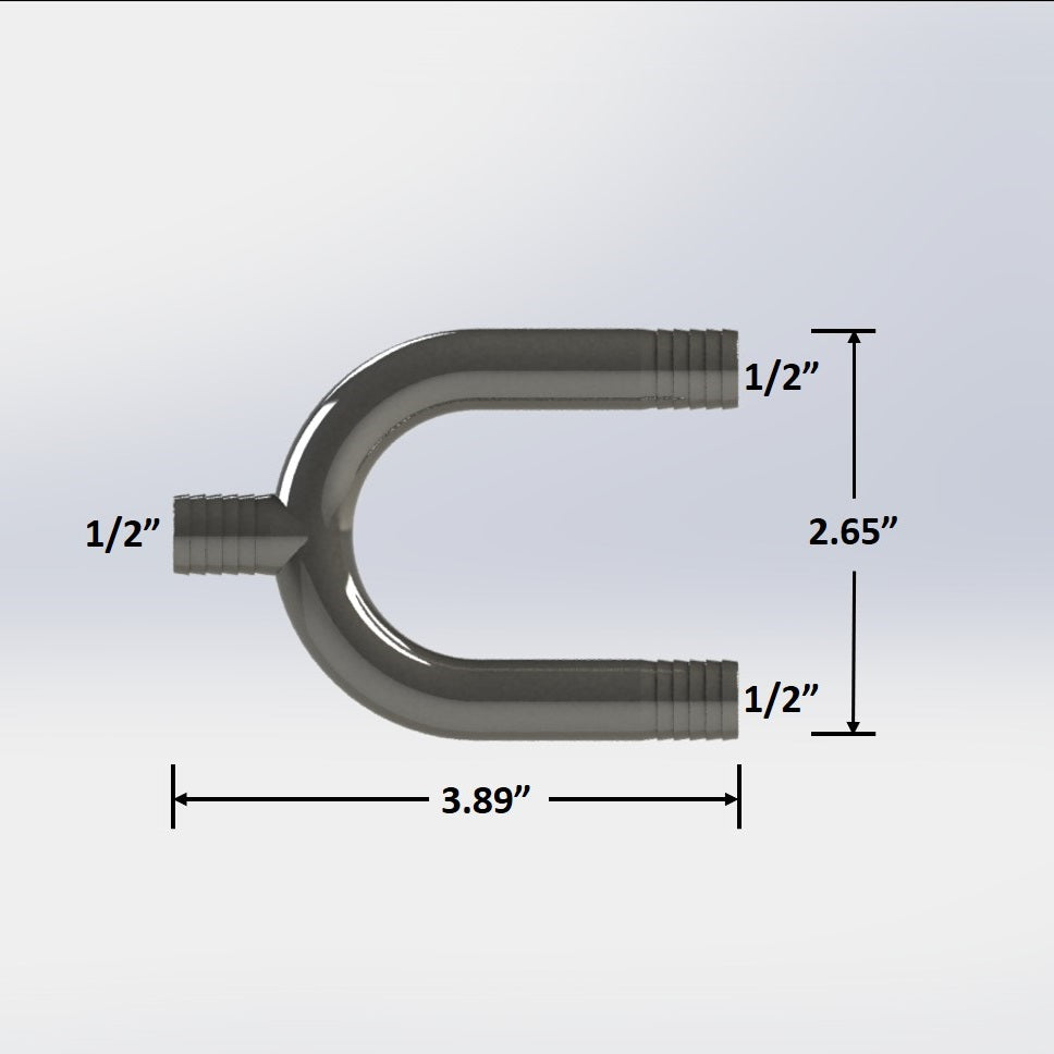7066: 1/2″ Barb Ubend Manifold — Fittings, Inc.