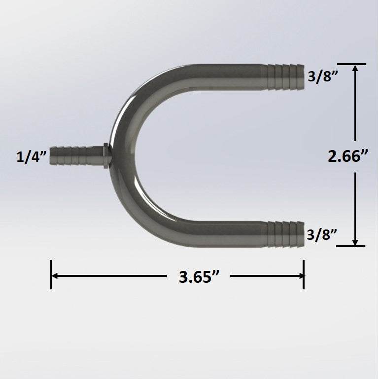 Ubend Plug 7071: 3/8″ Barb to 1/4