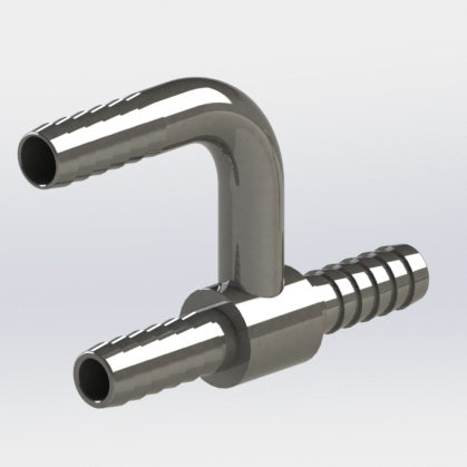 7089:  1/4″ Barbed Y-Tee