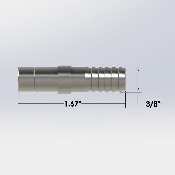 7216:  3/8″ Barb to 3/8″ Quick Disconnect Adapter
