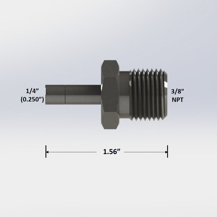 7255:  3/8" Male NPT to 1/4" Quick Disconnect Adapter