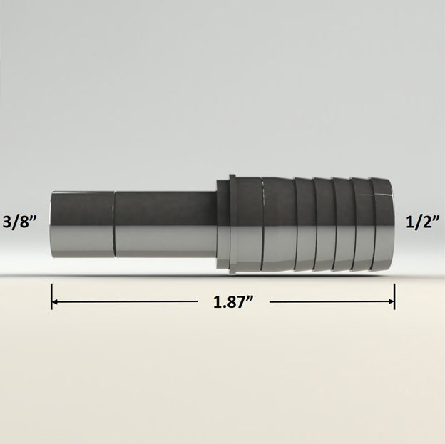 7259:  1/2" Barb to 3/8" Quick Disconnect Adapter