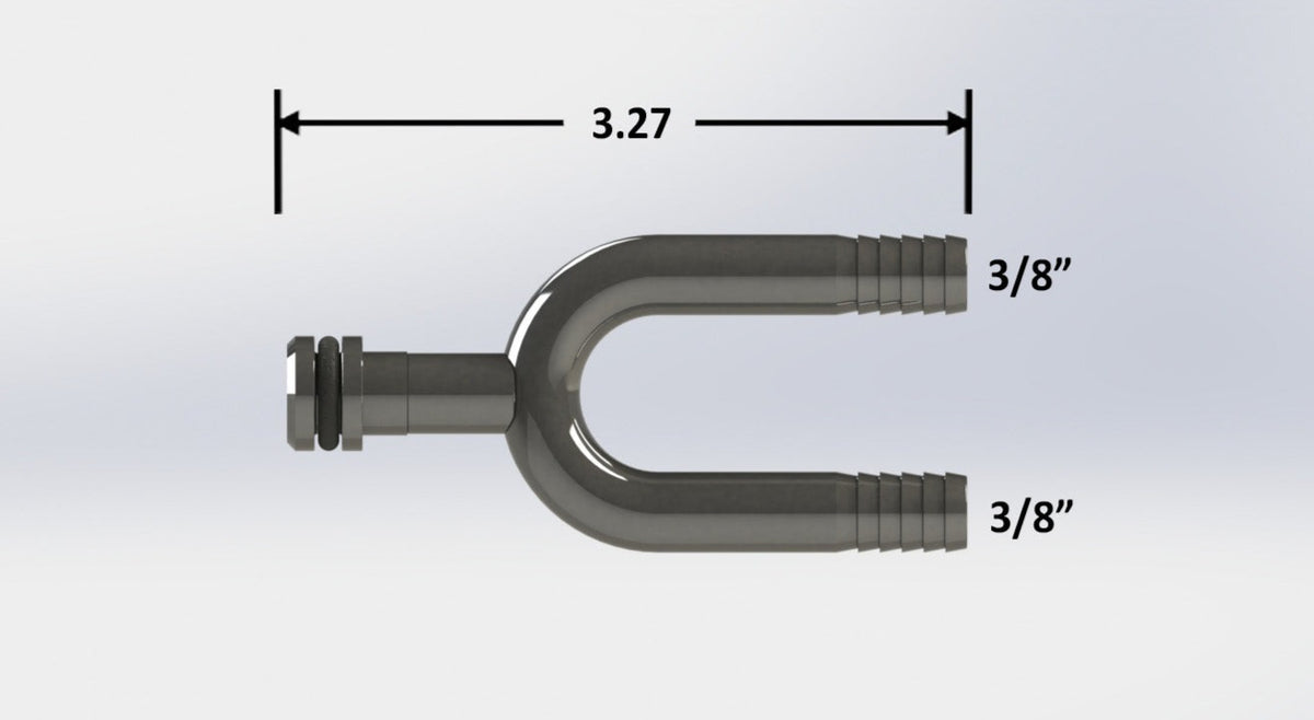 7344: Flojet Inlet to 3/8″ Barbed U-Bend Manifold — Fittings, Inc.