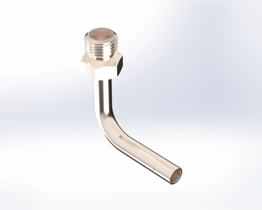 7538: 1/4" Compression to 1/4" Quick Disconnect Elbow