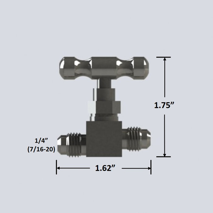 9034:  Shut-off Valve - 1/4" Male Flare to 1/4" Male Flare