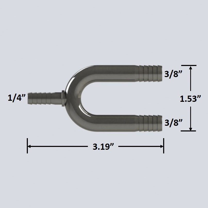 Ubend Plug 9094: 3/8″ Barbed Ubend Manifold with 1/4